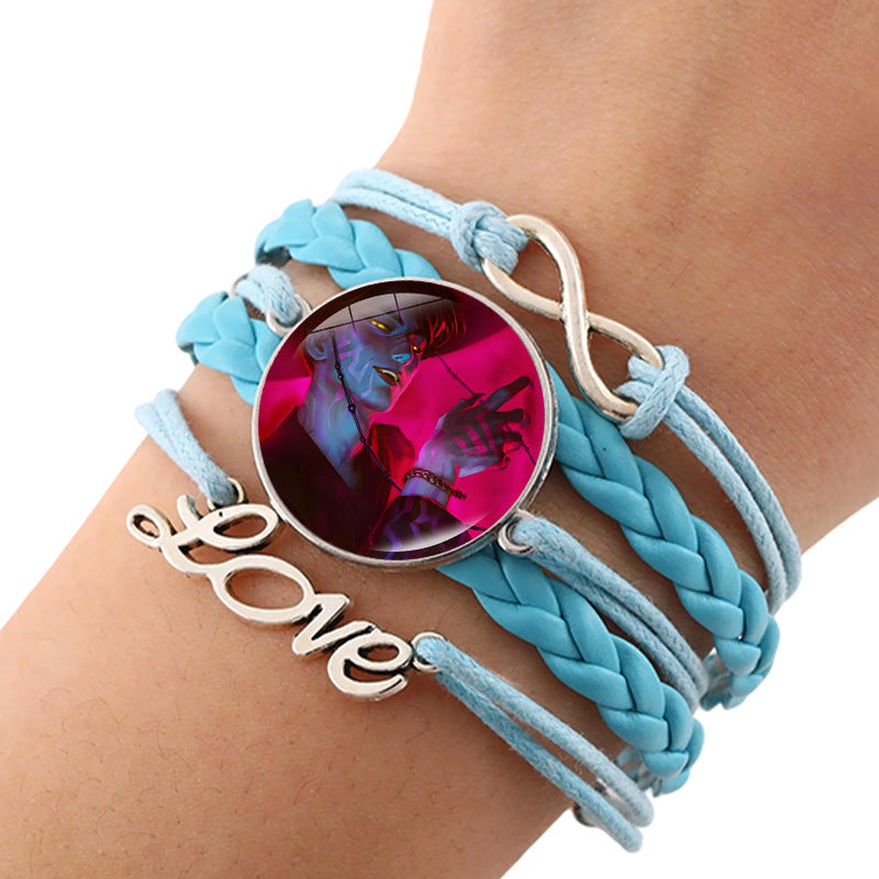 Wholesale kpop anime multi-layer braided bracelet