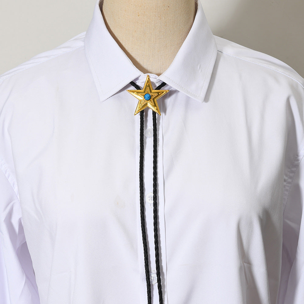 Wholesale Bull head collar rope gold style accessories western cowboy necklace