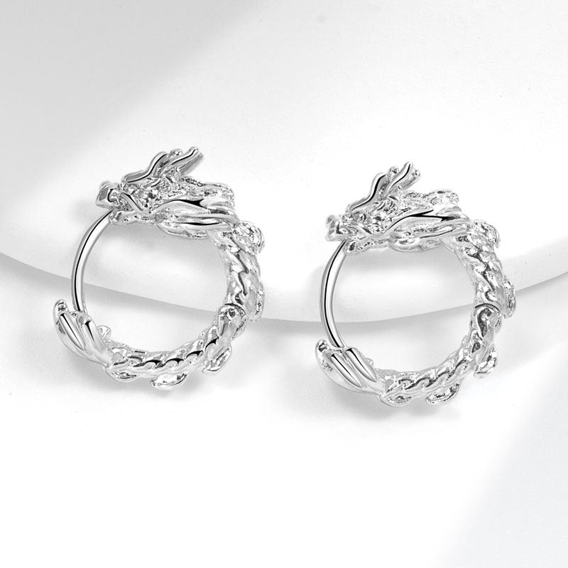 Wholesale Animal Year Earrings Dragon Pattern Wrapped Earrings ACC-ES-YJY001