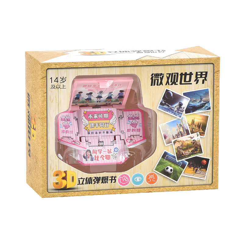 Wholesale 3D Stereo Dinosaur Foldableing Bomb Book Mini Keychain