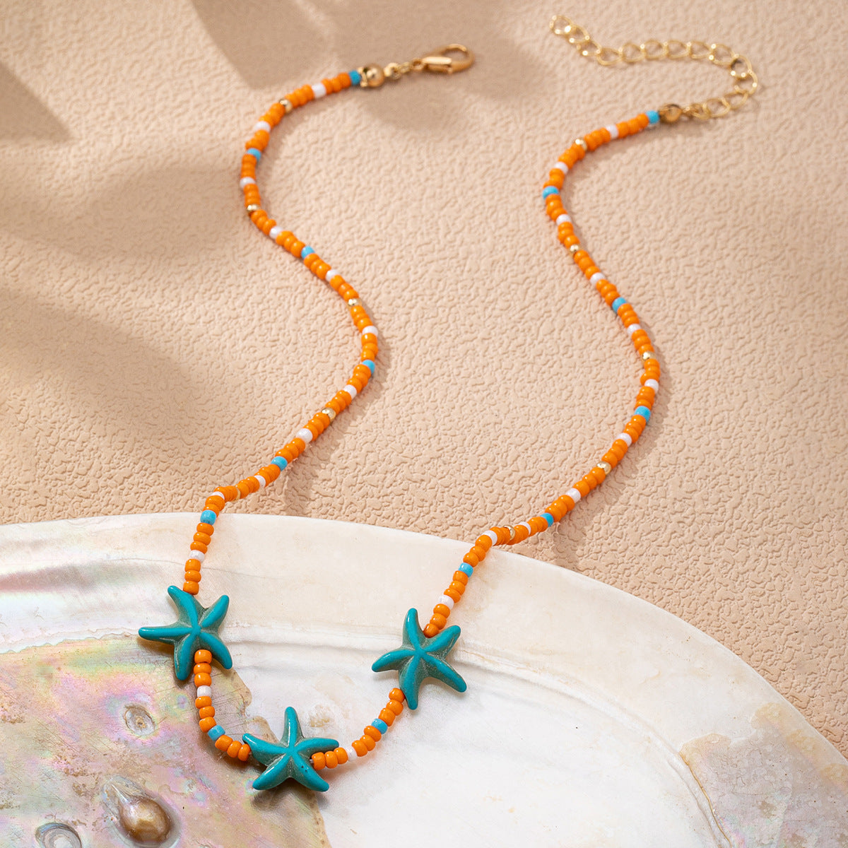 Wholesale Bohemian Fruit Pendant Handmade Beaded Chain Necklace Women S Vacation Jewelry Accessory