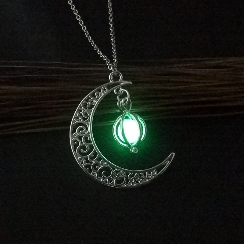 Wholesale Luminous Hollow Halloween Alloy Necklaces ACC-NE-NuoM001
