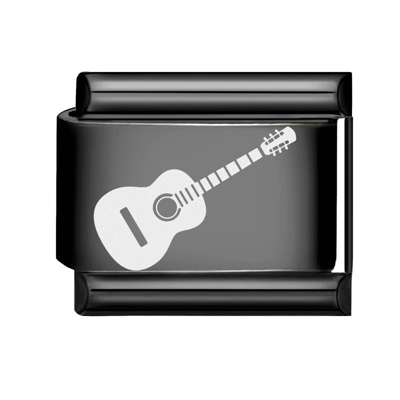 Wholesale Italian Charm Bracelet 9mm DIY Splicing Black Series Stainless Steel Composable Bracelet