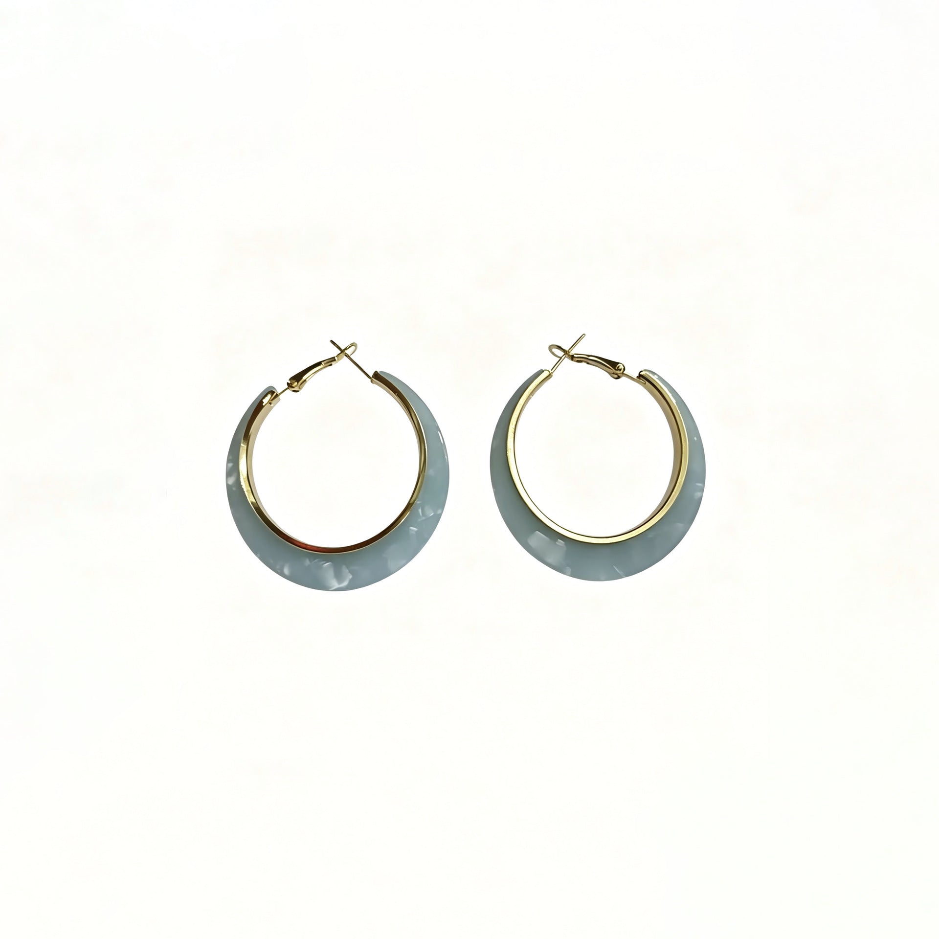 Wholesale Trendy Mint Green Circle Earrings For Women Summer Beach Vacation Party Jewelry Accessory
