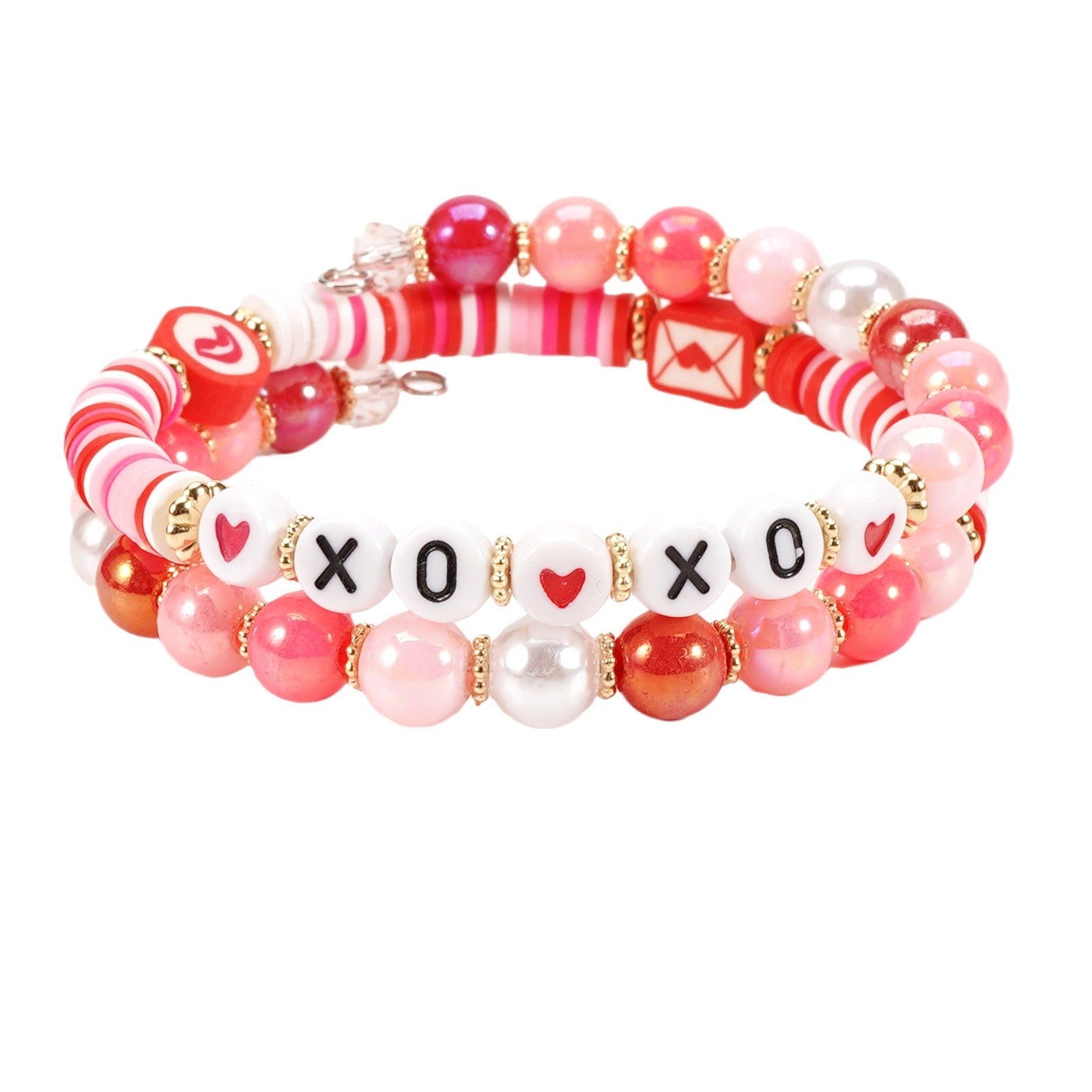 Wholesale Valentine' s Day  XOXO Soft y Love LOVE Soft y Bead Bracelet