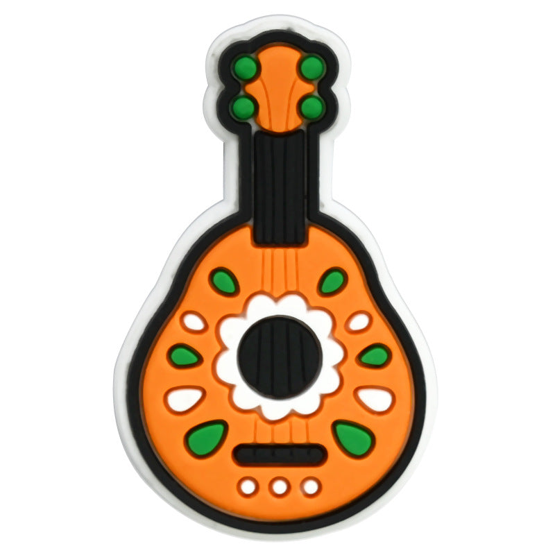 Wholesale Random 100pcs Day of The Dead PVC Soft Rubber Shoe Buckle Decoration ACC-SC-RYY075