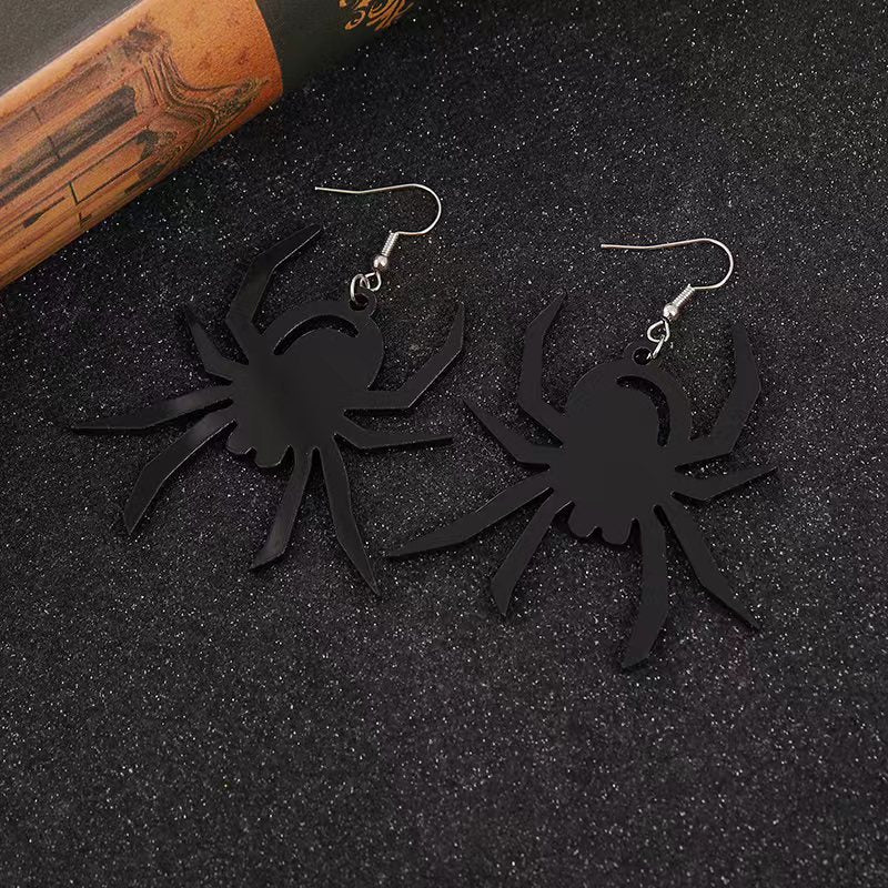 Wholesale  Halloween Black Spider Earrings Acrylic Spider Earrings Spot