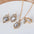 Wholesale Water Drop Heart Diamond Necklace Earring Set