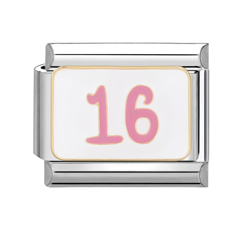 Wholesale Italian Charm Bracelet 9mm DIY Splicing Pink Green Series Titanium Steel Composable Bracelet