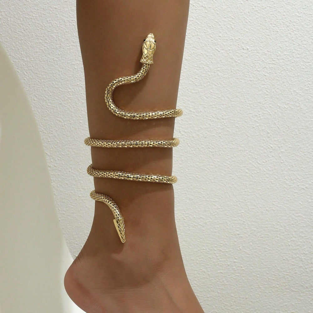 Wholesale Retro Punk Snake Design Alloy Arm Chain Bracelet Trendy Jewelry Accessory For Gift Giving And Boutique Resale
