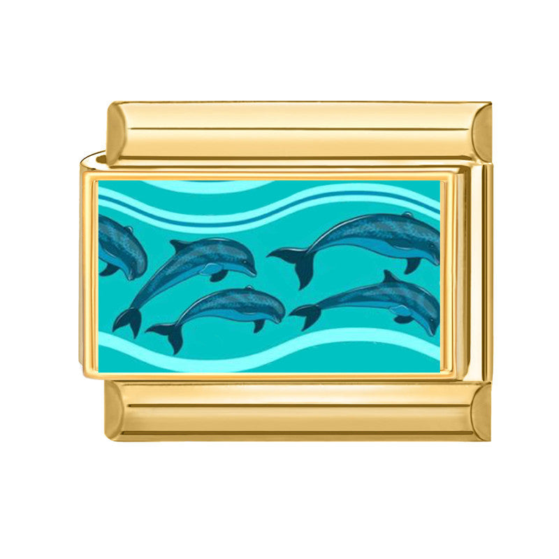 Wholesale 9mm Italian Charm Starter Bracelets DIY Marine Series Stainless Steel Composable Bracelet