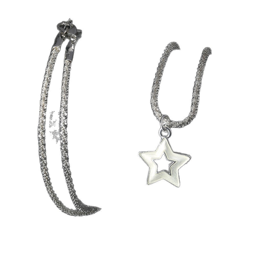 Wholesale Silver  star oil drop luminous glowing blingbling cauliflower necklace