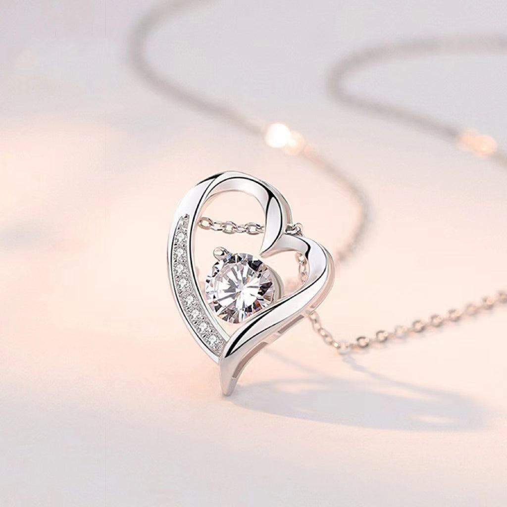 Wholesale S925 silver heart-shaped necklace