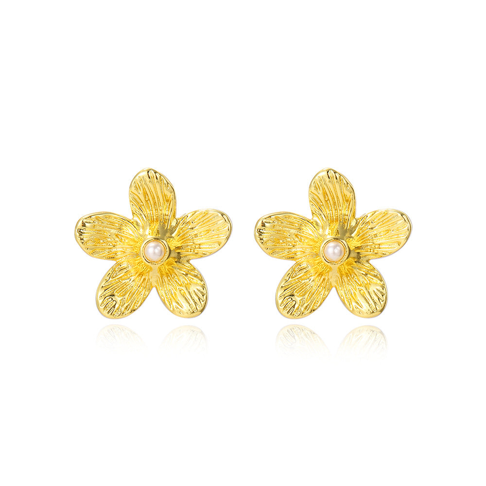 Wholesale  pearl flower earrings
