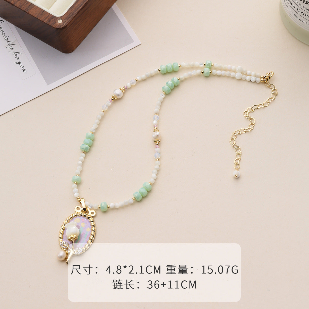 Wholesale Colorful Dopamine Beaded Necklace