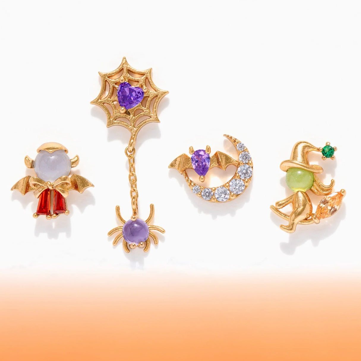 Wholesale Halloween Black Cat Pumpkin Skull Earrings ACC-ES-Xiny012