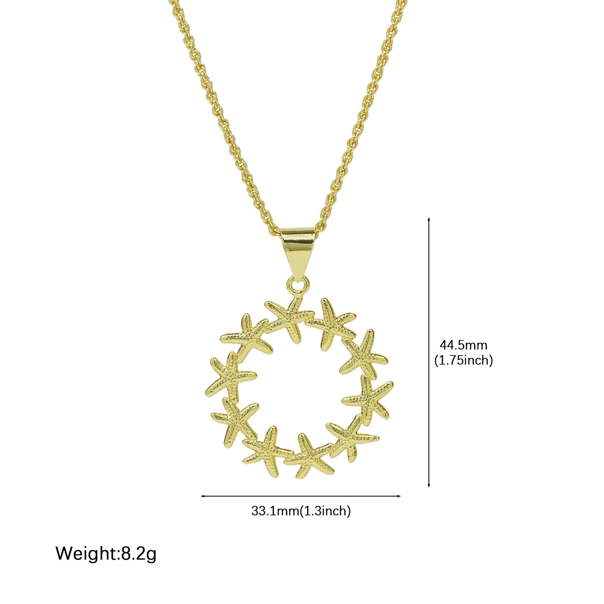 Wholesale Summer Hot Selling Beach and Ocean Resort Style Conch Shell Starfish Simple Large Pendant Necklace