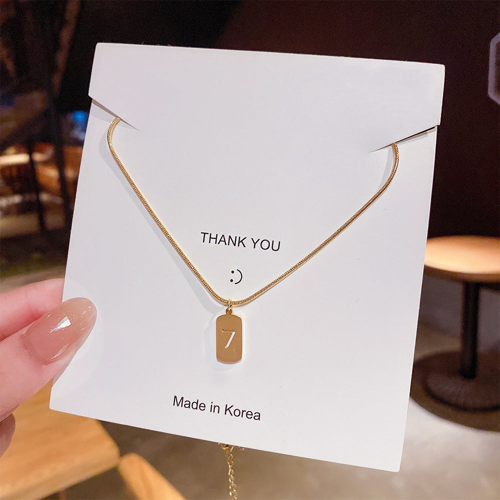 Wholesale Titanium Steel Non-fading Necklace Clavicle Chain Choker Necklace ACC-NE-Xiyue001