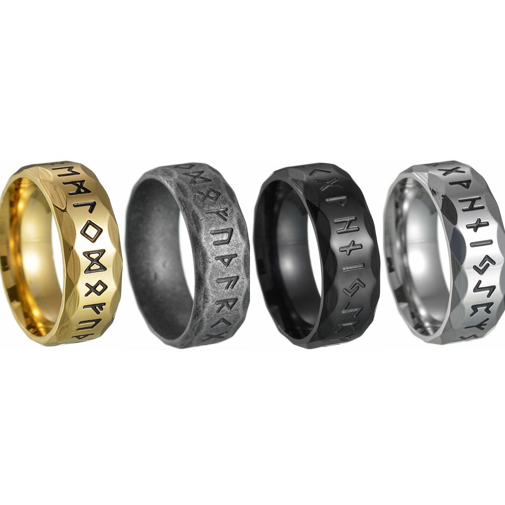 Wholesale Titanium Steel Men's Antique Silver Ring