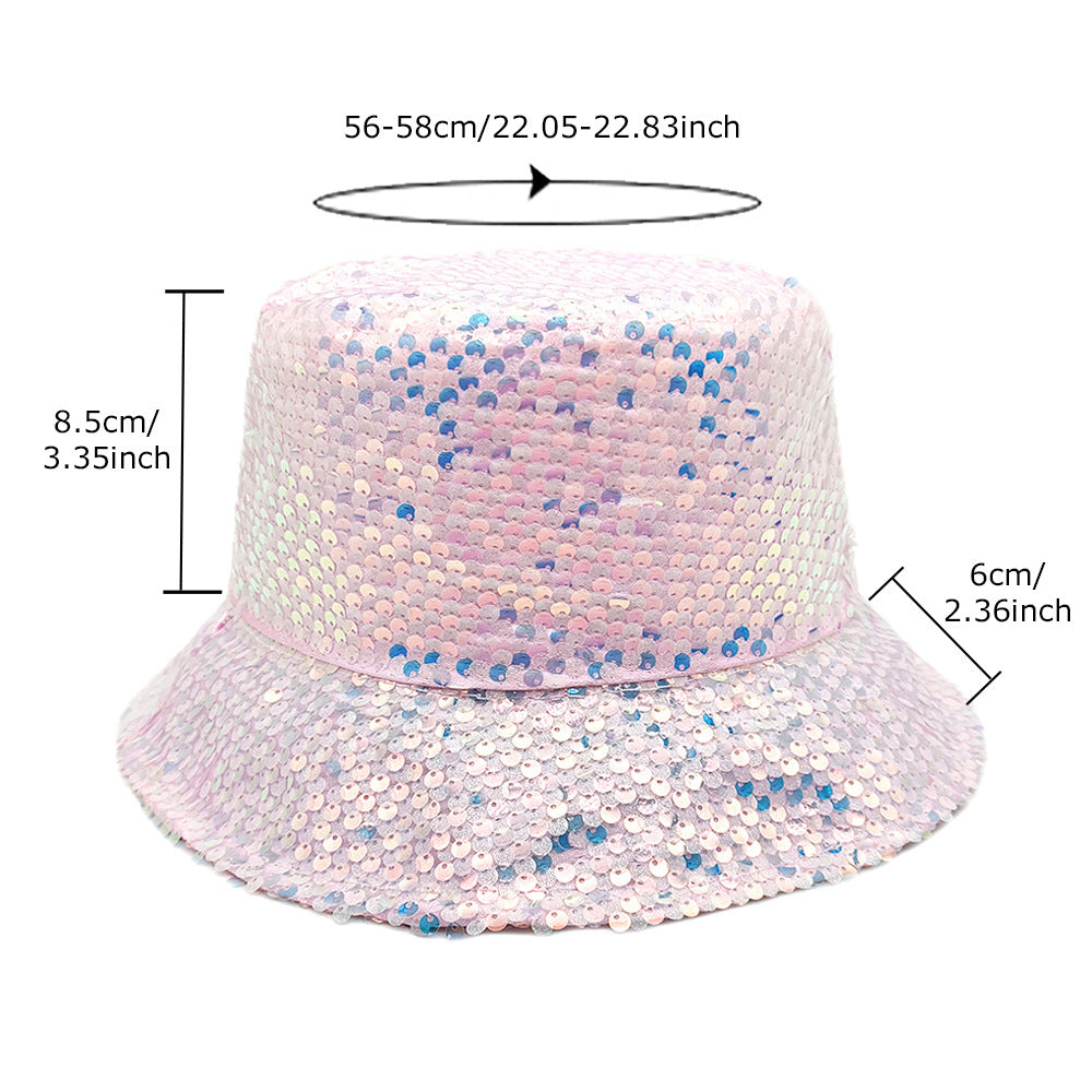 Wholesale  fashion color sequin cap l double-sided sun hat