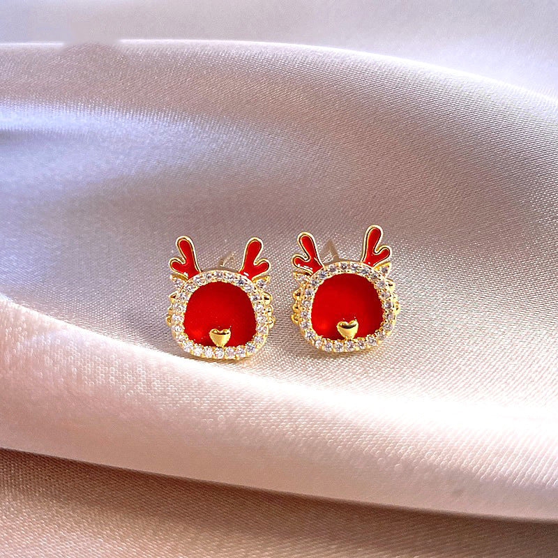 Wholesale cute red dragon earrings
