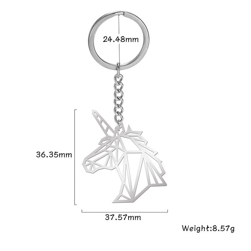 Wholesale 304 Stainless Steel Hollow Animal Pendant Hip Hop Keychain ACC-KC-GeXiang001