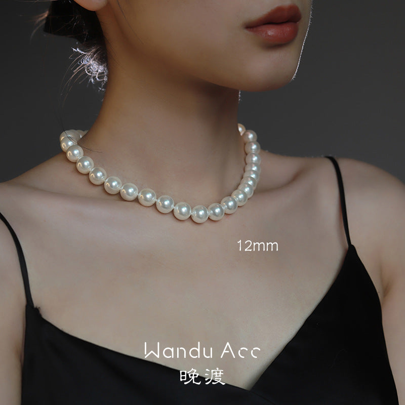 Wholesale Mother of Shellfish Big Pearl Necklace