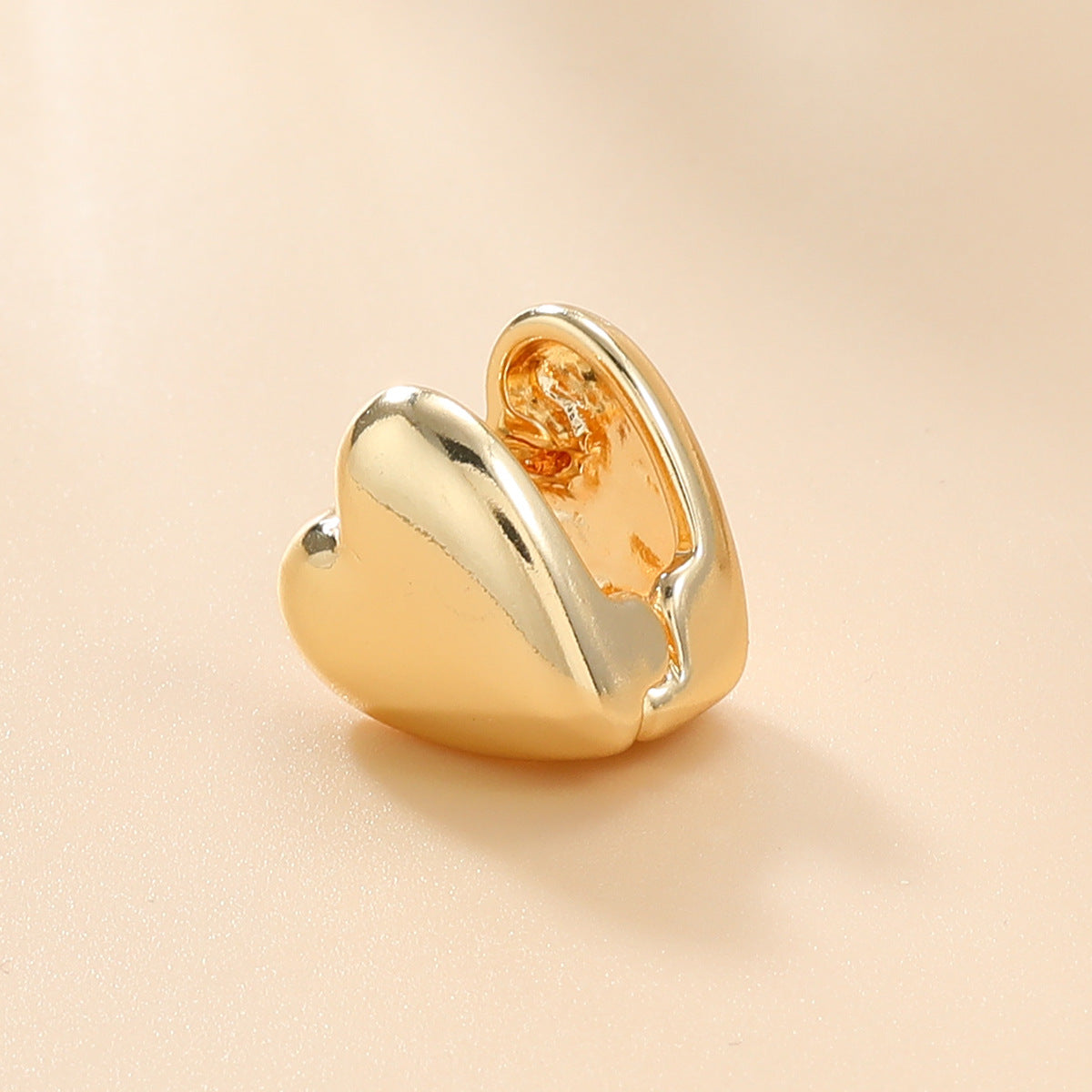 Wholesale double layer heart shaped alloy earrings ACC-ES-JL007