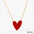 Wholesale  love enamel stainless steel pendant necklace earrings set