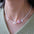 Wholesale Rice Beads Color Natural Stone Freshwater Pearl Handmade Beaded Clavicle Necklace