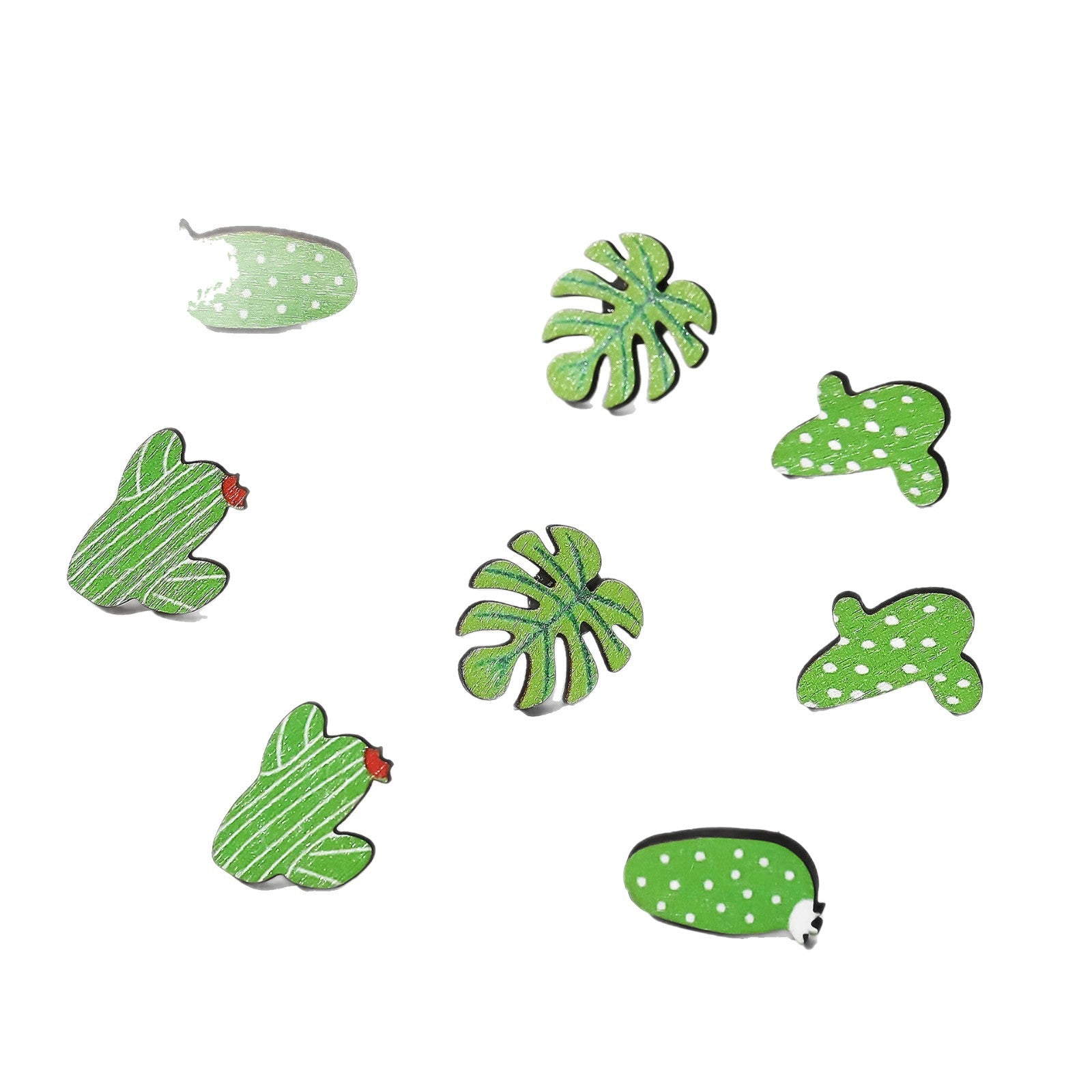 Wholesale  color exaggerated cartoon green leaves acrylic long earrings accessories