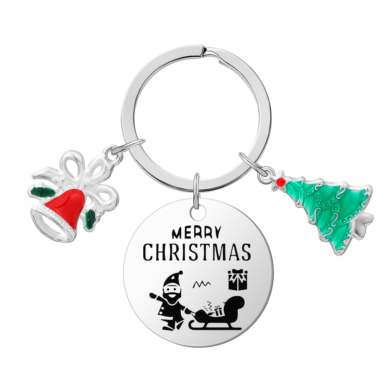 Wholesale Stainless Steel Christmas Keychain