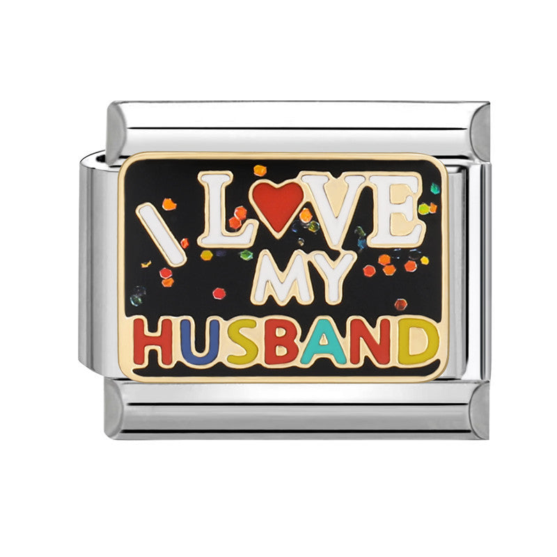 Wholesale Italian Charm Bracelet 9mm DIY Splicing Removable Stainless Steel Black Series Composable Bracelet