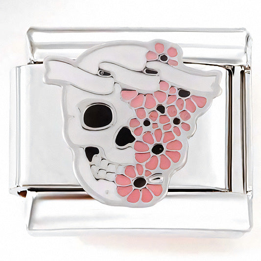 Wholesale DIY stainless steel bracelet little fox skull holiday style module bracelet