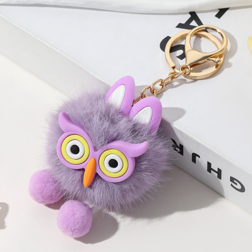 Wholesale Cute cartoon plush owl keychain