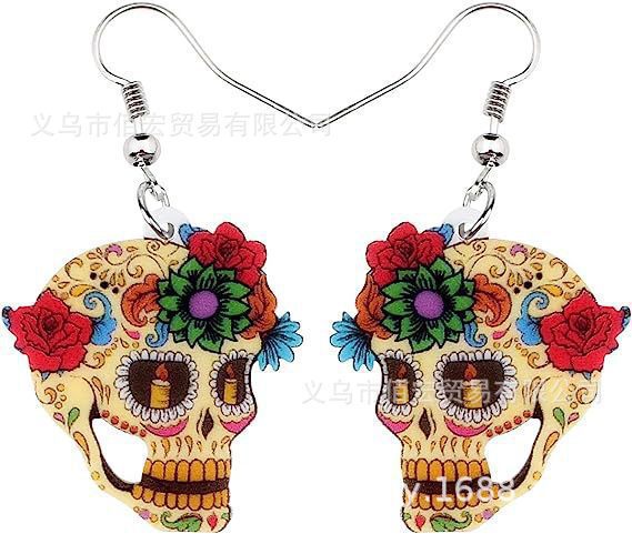 Wholesale  Beautiful Sugar Skull Head Earrings