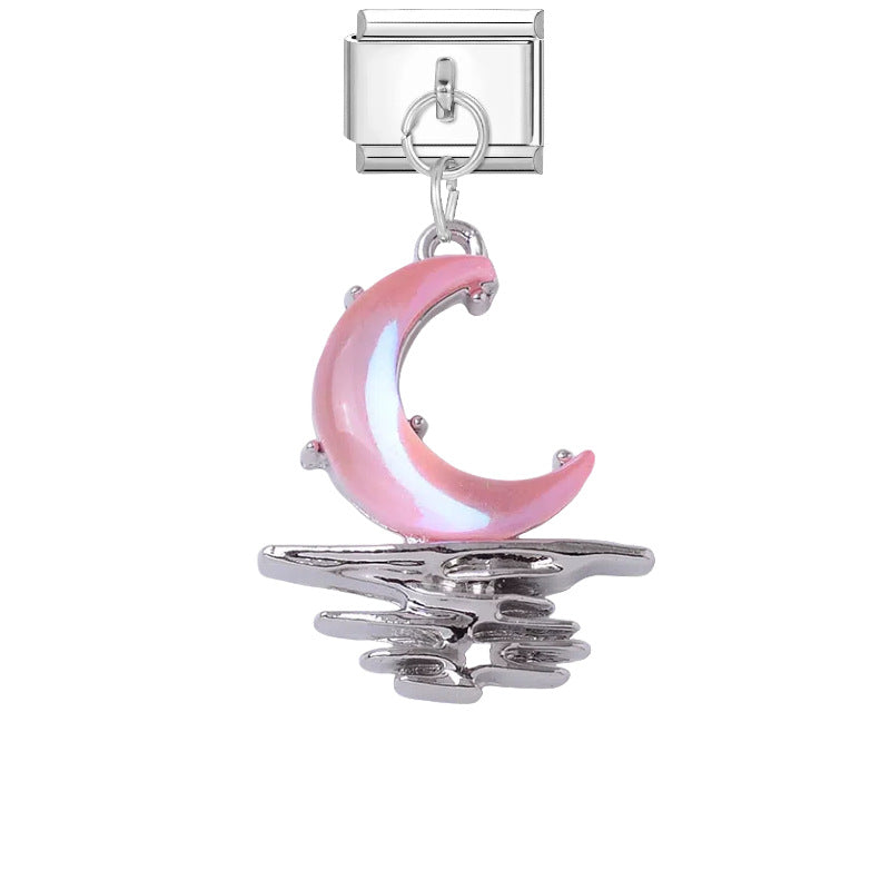 Wholesale Stylish DIY Bracelet Kit Titanium Steel Purple Pink Butterfly Star Charms Jewelry Accessory