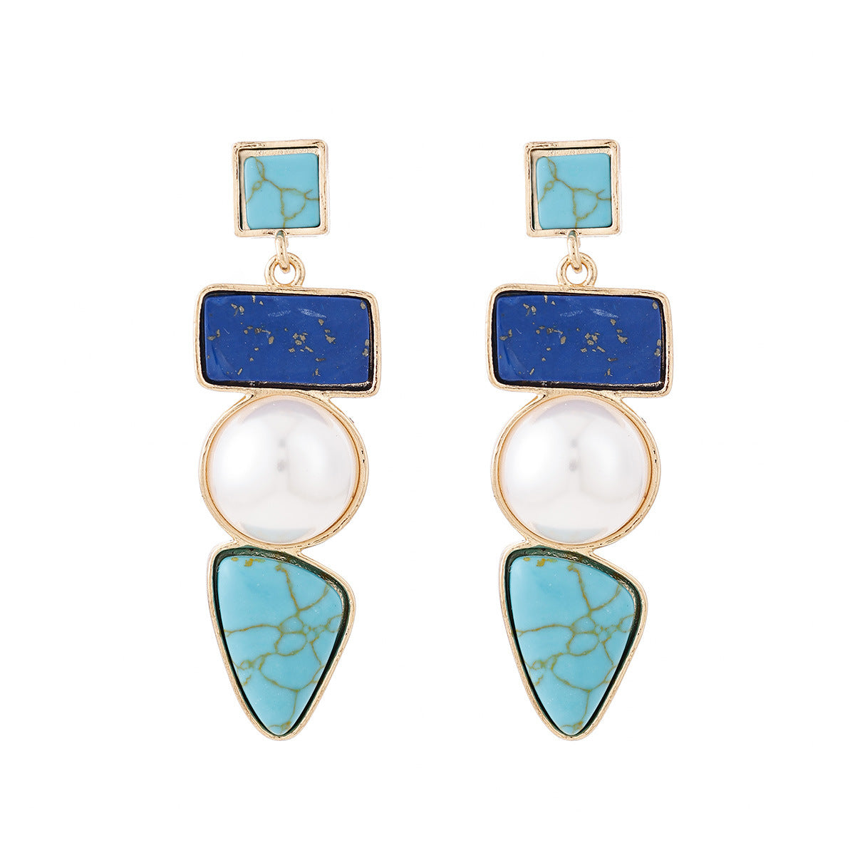 Wholesale Chic Eye Design Geometric Earrings,  Zinc Alloy Electroplated,  Women' s Fashion Accessory