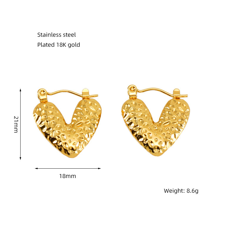 Wholesale Stainless Steel Earrings Vintage Heart Eyes Earrings ACC-ES-ZhongYao001
