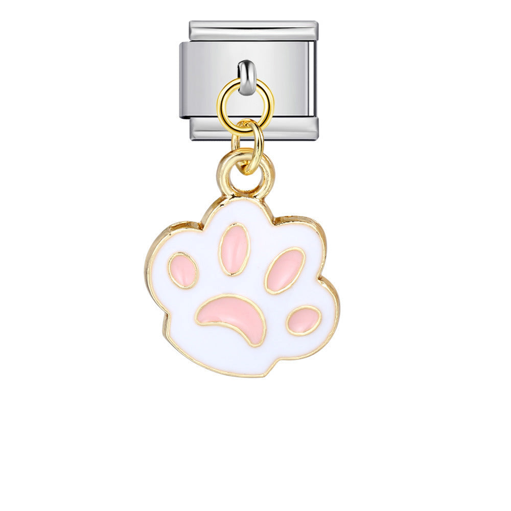 Wholesale Italian Charm Bracelet 9mm DIY Splicing Cute Creative Pendant Stainless Steel Composable Bracelet