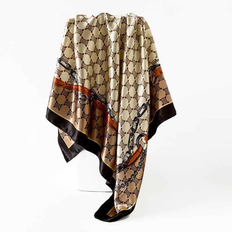 Wholesale silk scarf 90cm ladies printed scarf