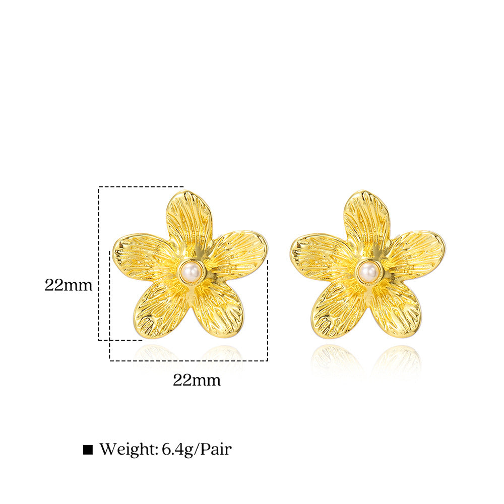 Wholesale  pearl flower earrings