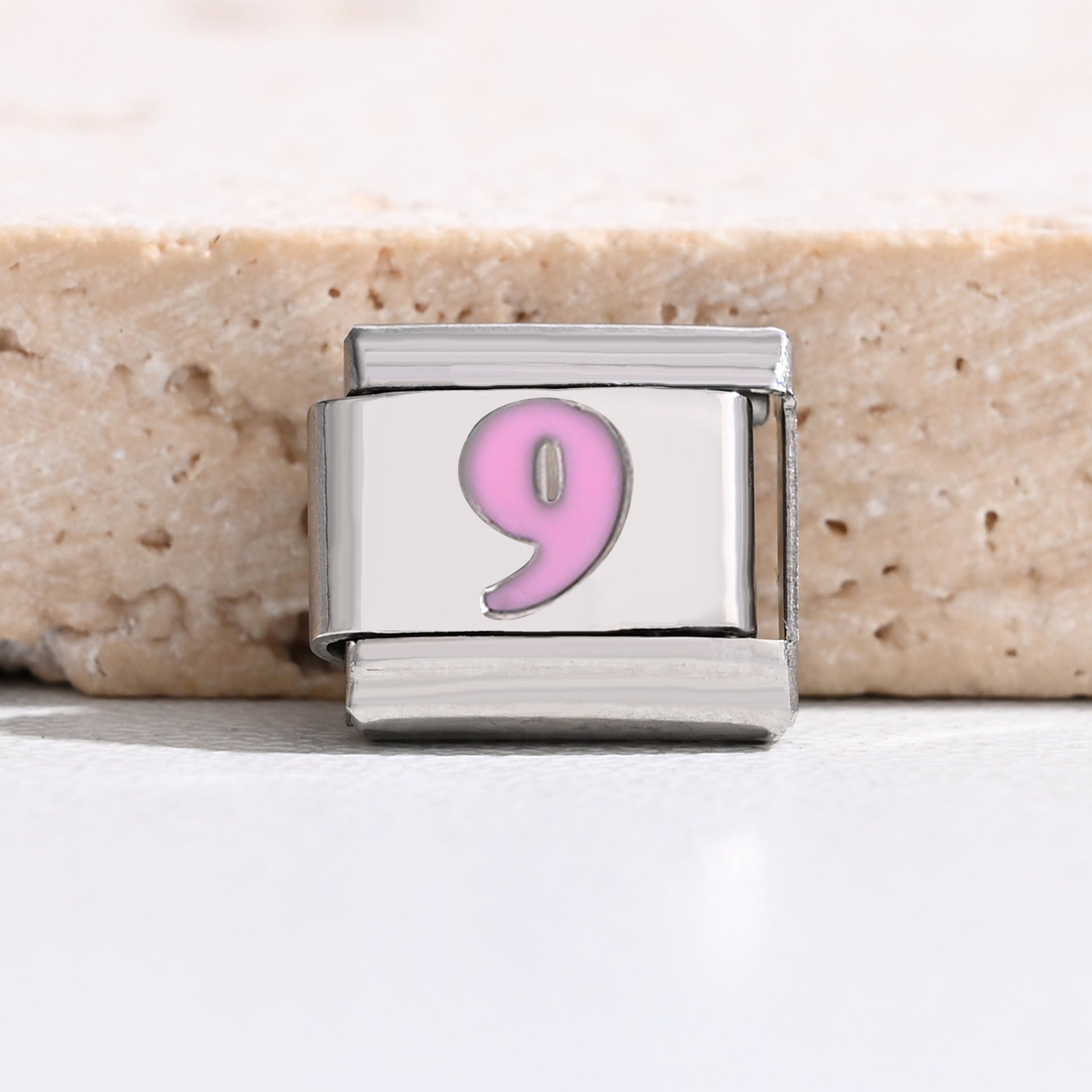 Wholesale DIY Stacking Number Charm Bracelet Set,  Stainless Steel Elastic,  Jewelry Accessory for Gift