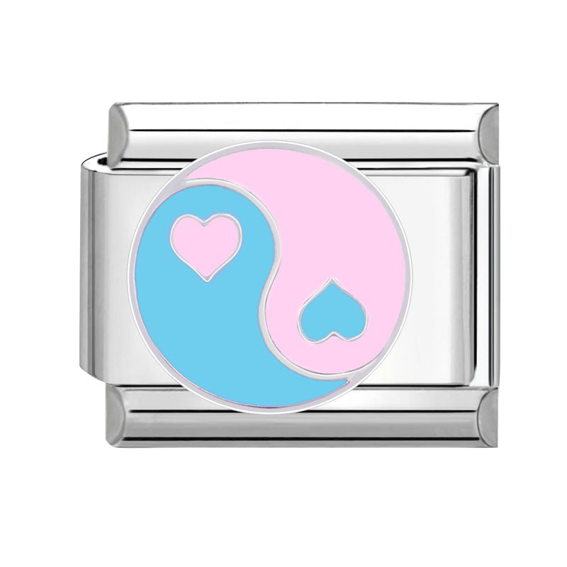 Großhandel italienisches Charmearmband 9mm DIY Spleißen süßer kreativer Anhänger Titanium Stahl komponierbares Armband