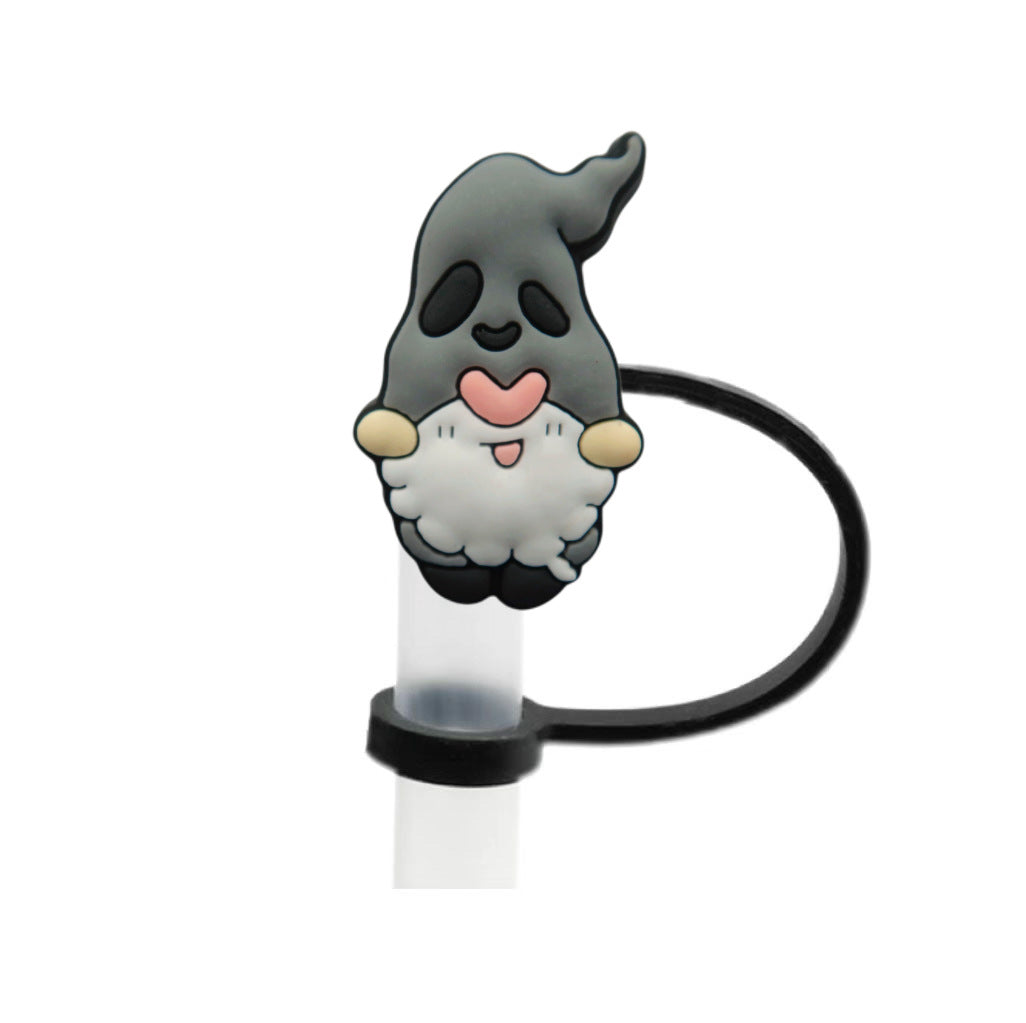 Wholesale 10pcs Christmas Series Cute Cartoon Party  Straw Cover Straw Tube Cap