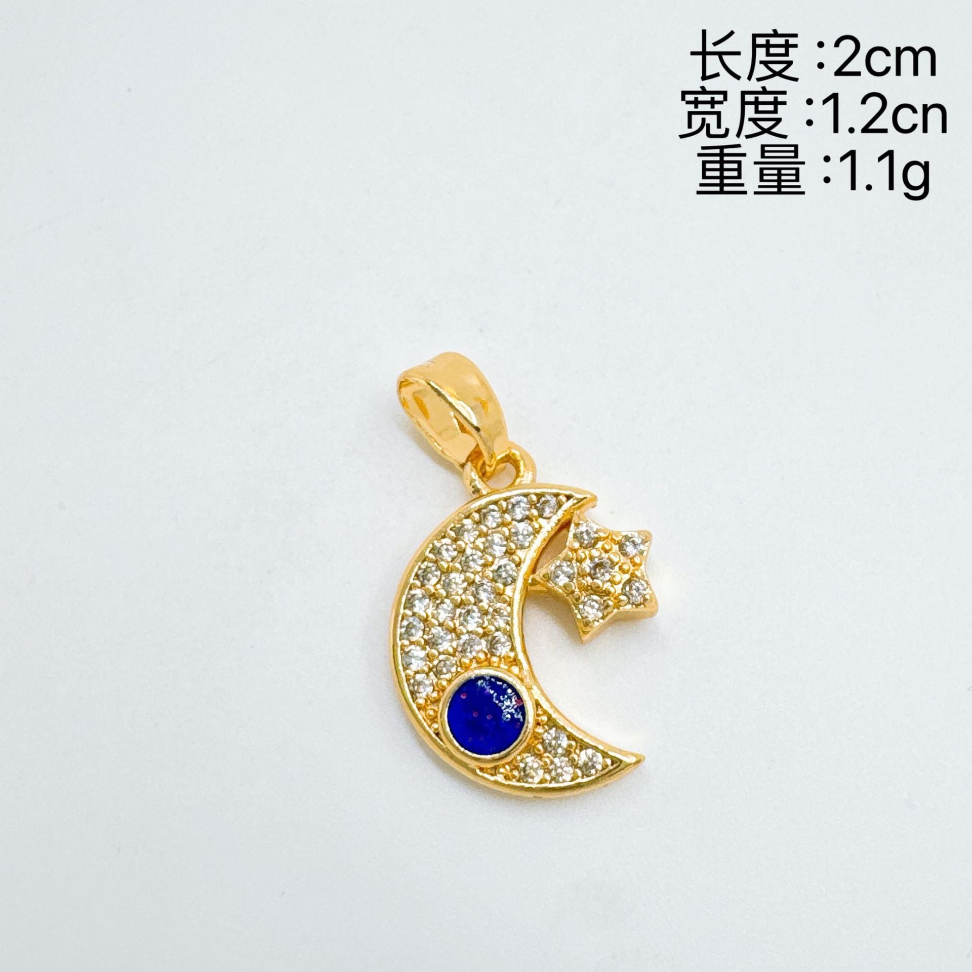 Wholesale Hip-Hop Ins Style Gold Plated Zircon Pendant Necklace for Women Fashion Accessory Boutique Resale