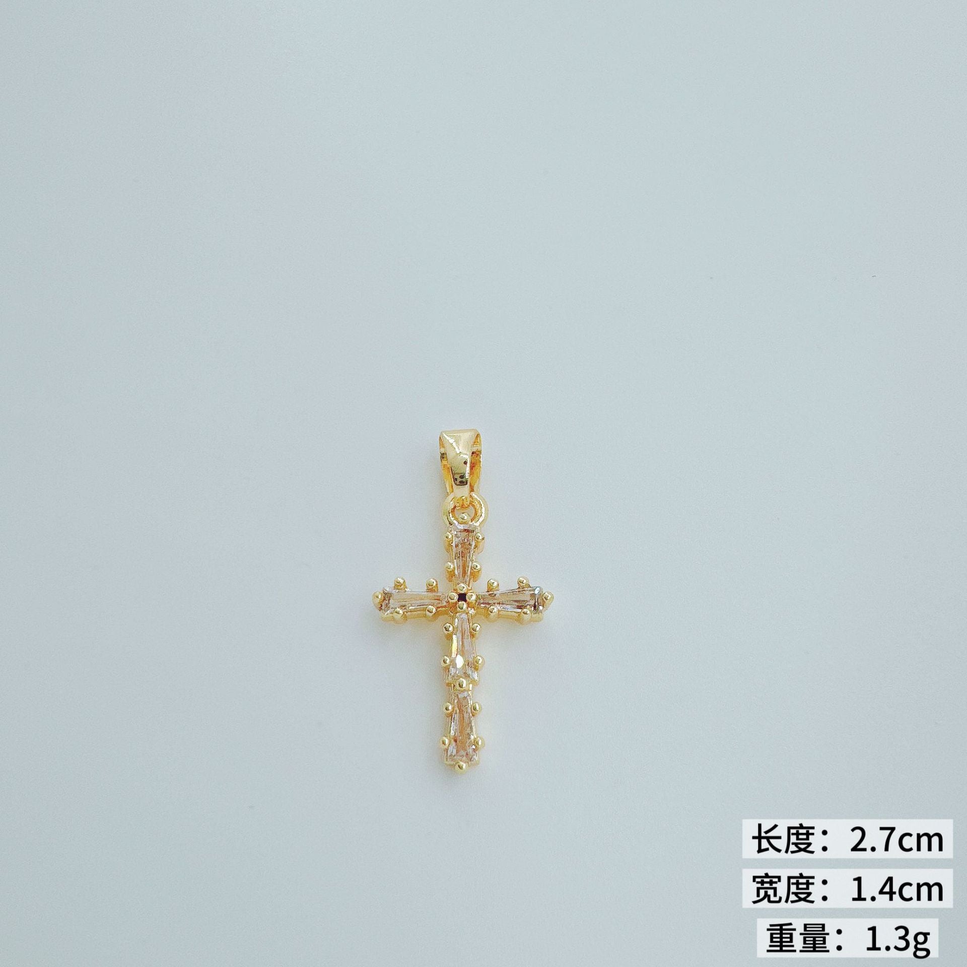 Wholesale French Vintage Cross Pendant Full Rhinestone Boutique Jewelry Gift