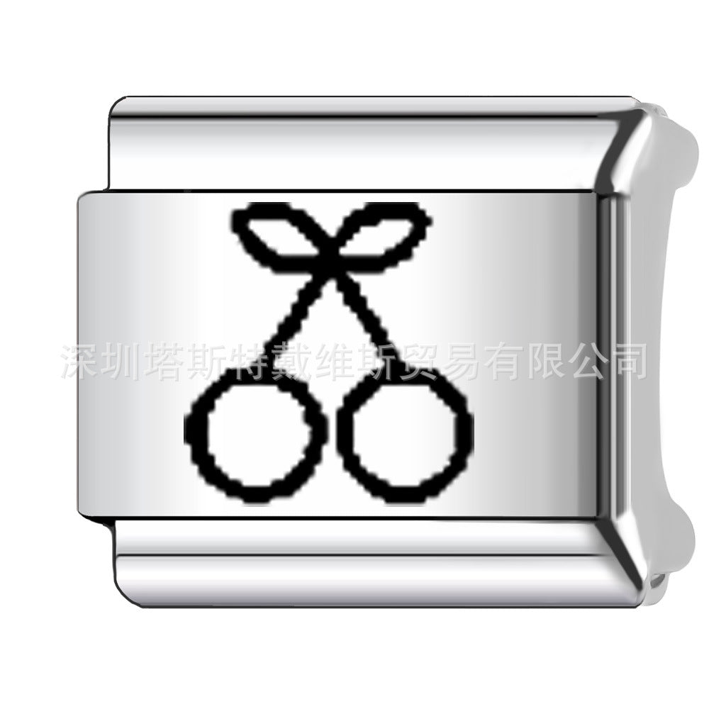Wholesale 9mm Italian Charm Starter Bracelets DIY square Single Section Creative Stainless Steel Composable Bracelet