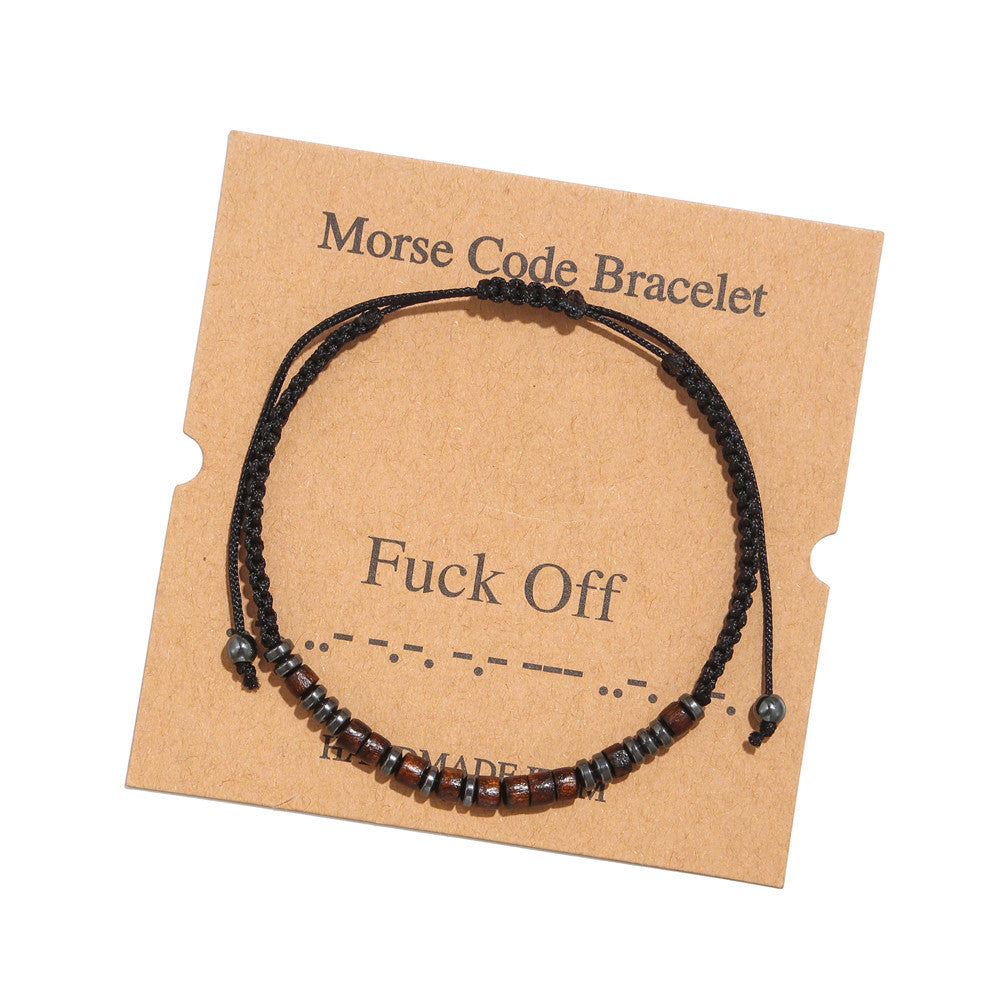 Wholesale Morse Code Letter Number Couple Bracelets