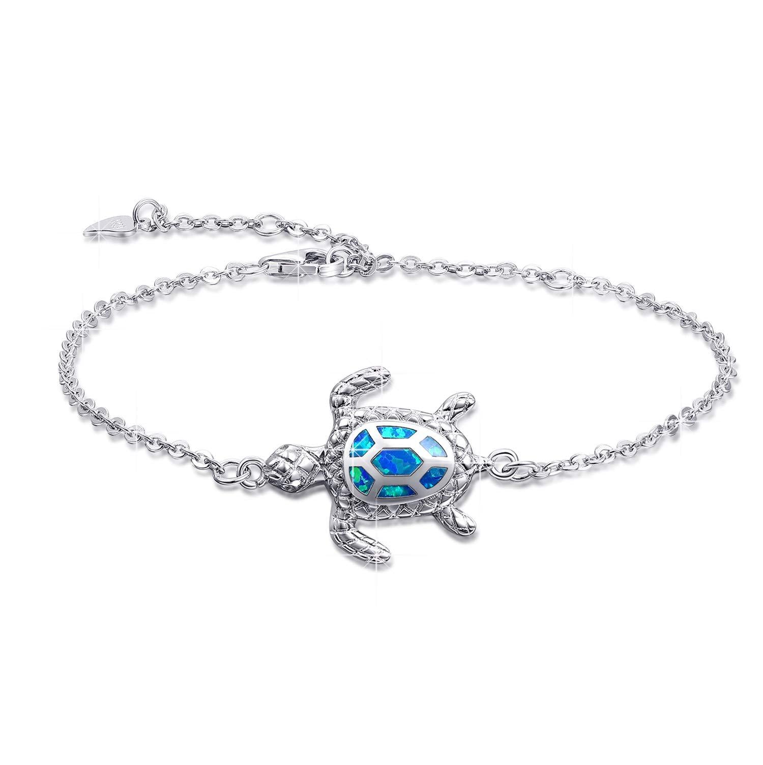 Wholesale blue Opal turtle turtle chain bracelet
